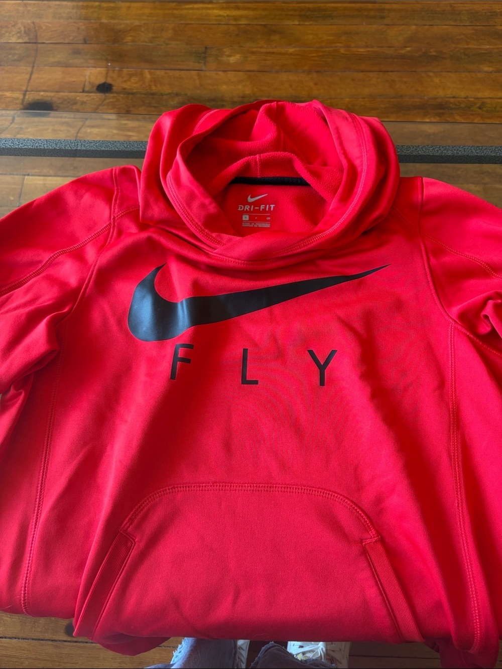 Nike Red Crewneck Dri-FIT Pullover with Black Swoosh